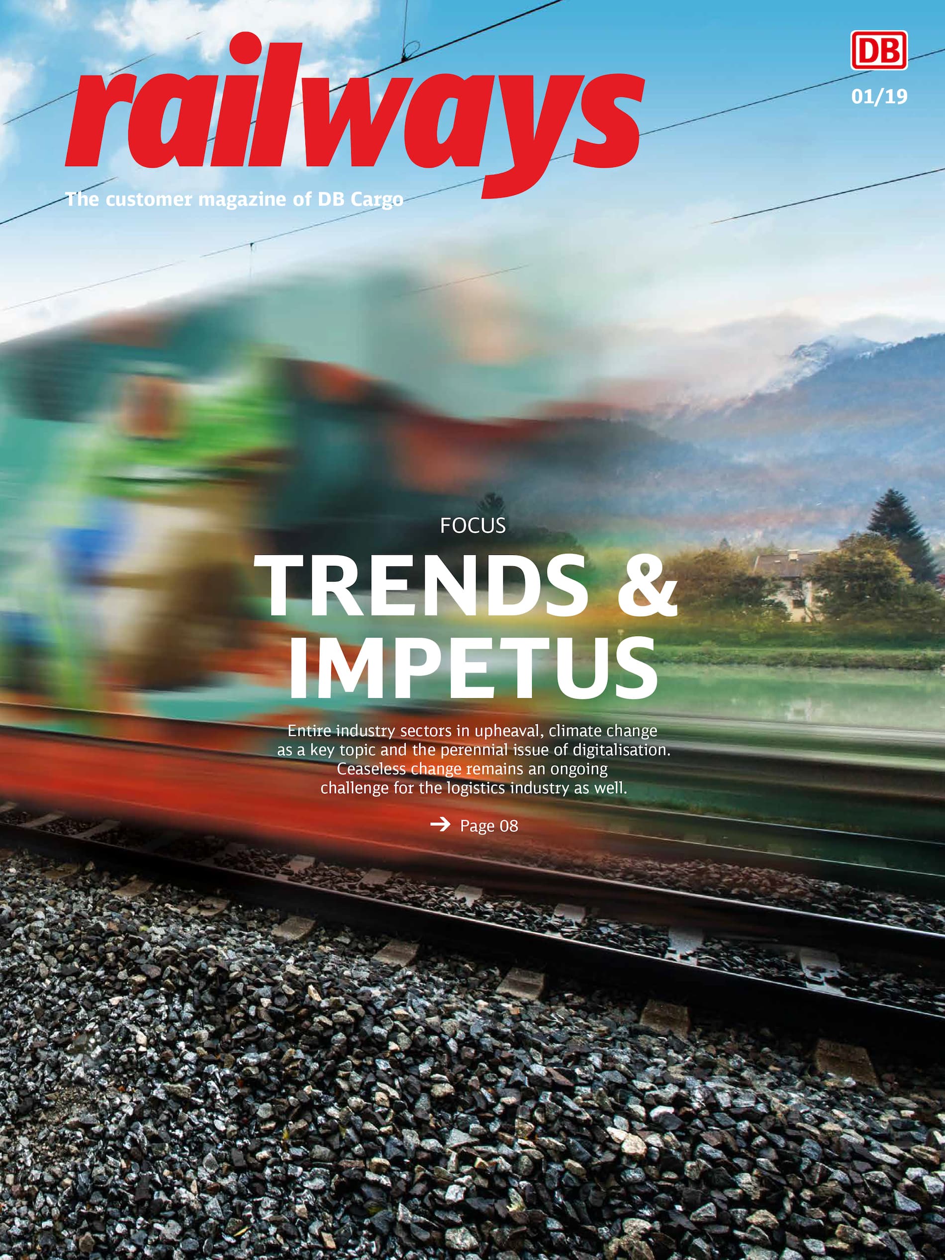 railways DB Cargo Kundenmagazin Cover 1-2019