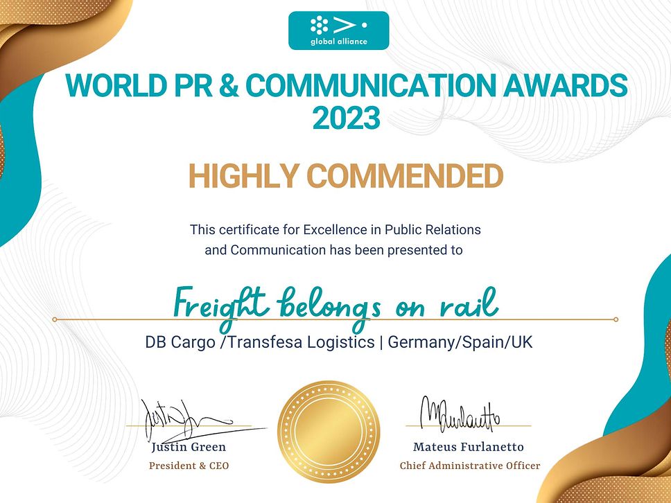 World PR & Communication Award Zertifikat.