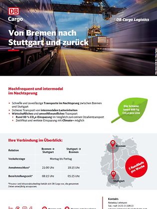 Flyer Shuttle Bremen-Stuttgart