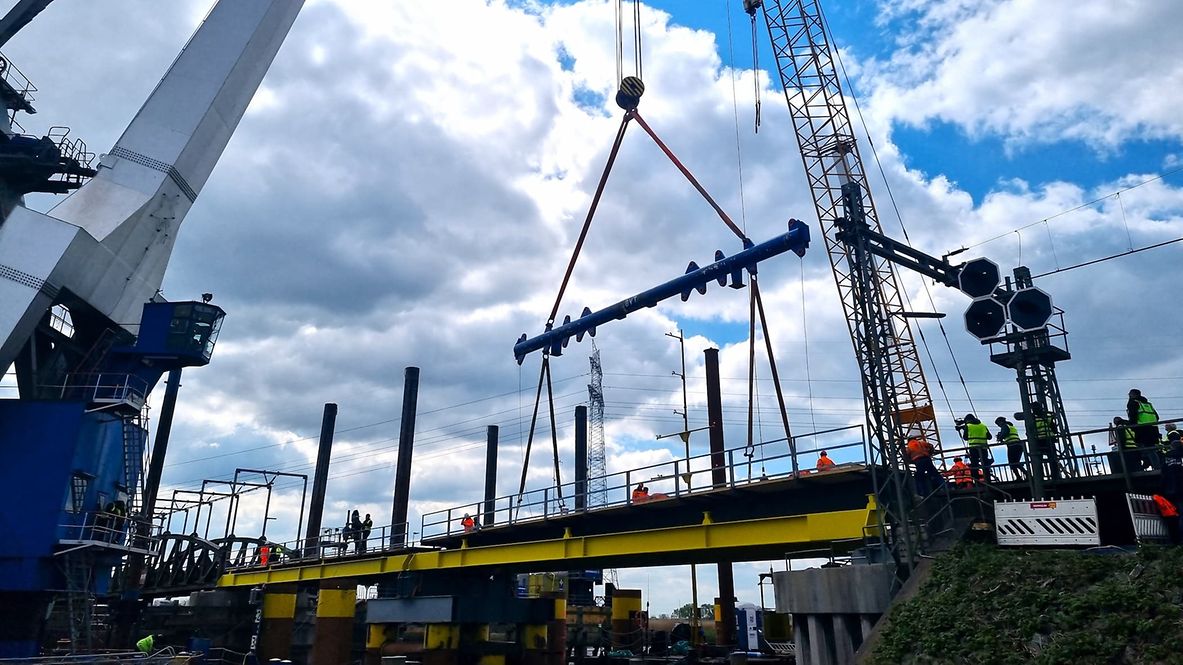 Positioning parts of the bridge was a challenge.