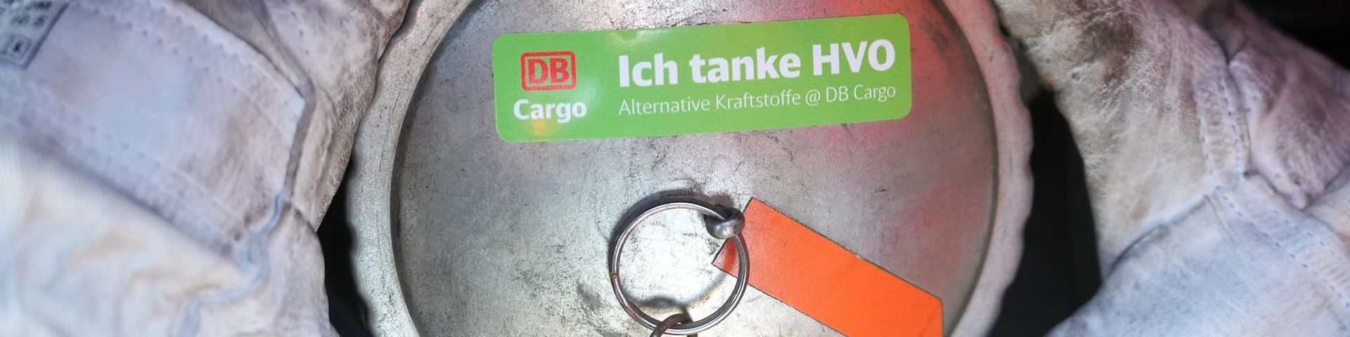 Tankdeckel mit der Aufschrift "Ich tanke HVO"