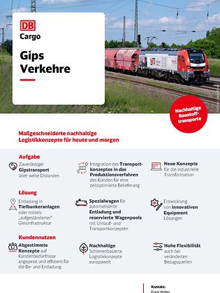 Bild der Broschüre Gips von Liquids & Bulk