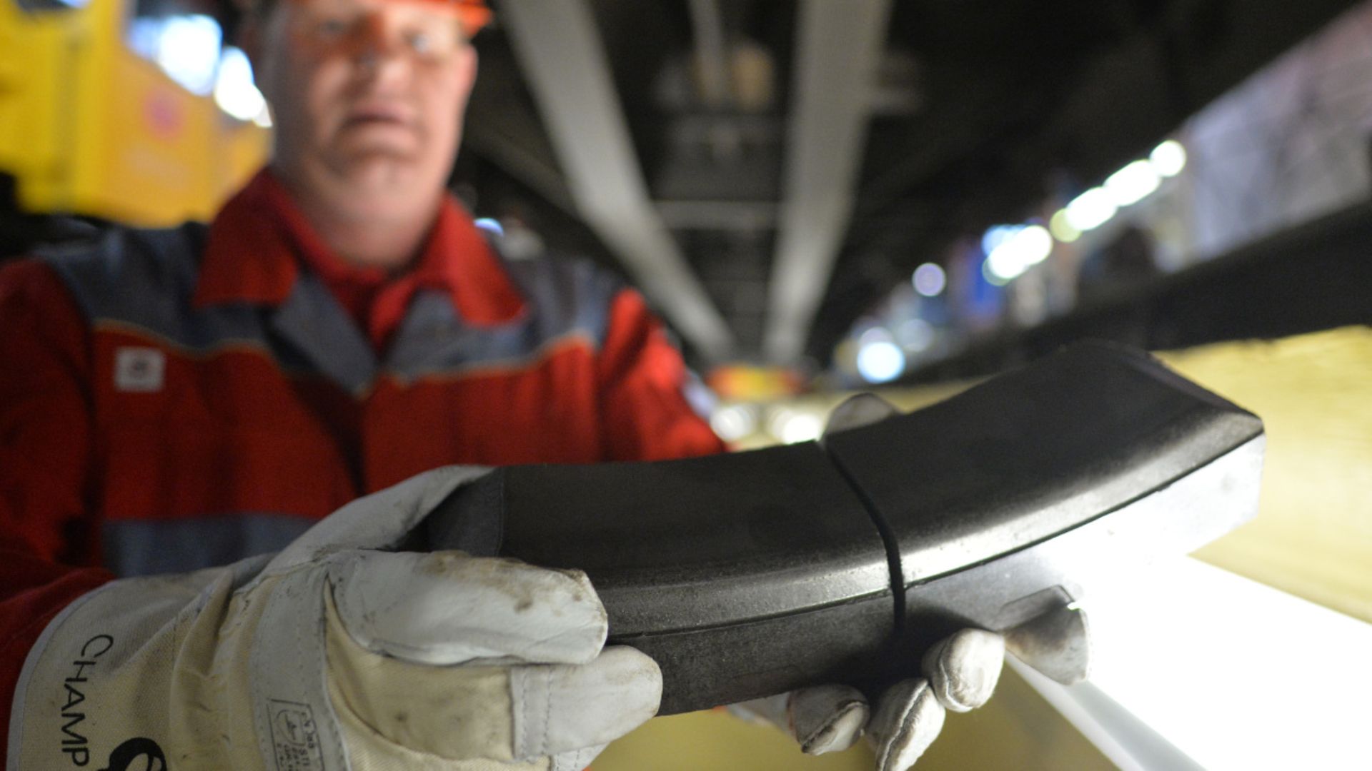 Employee shows whisper brake 