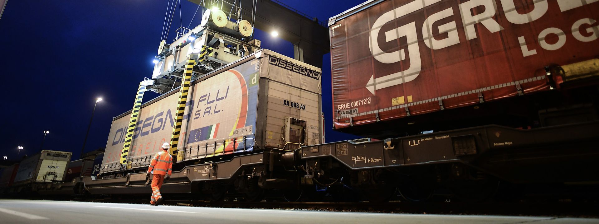 Loading containers at night