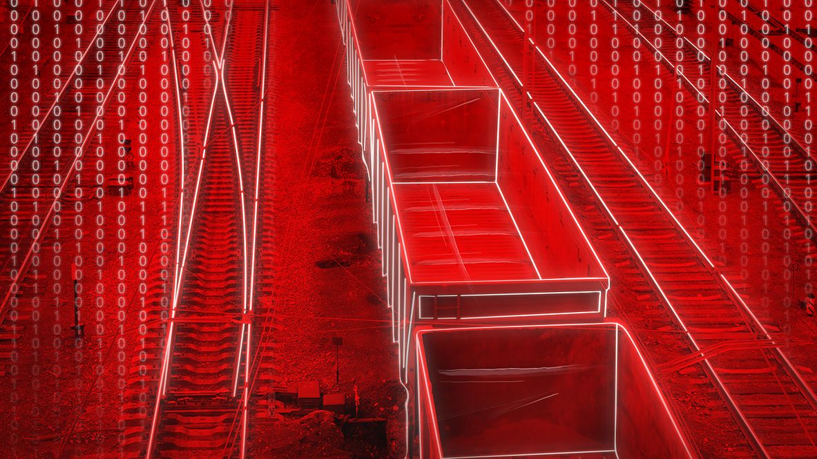 Empty waggon stylized motive