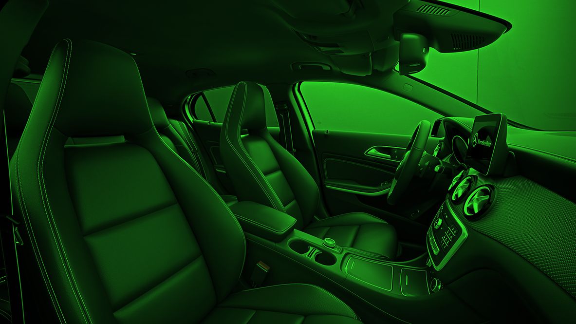 Innenansicht Mercedes Pkw eingefärbt