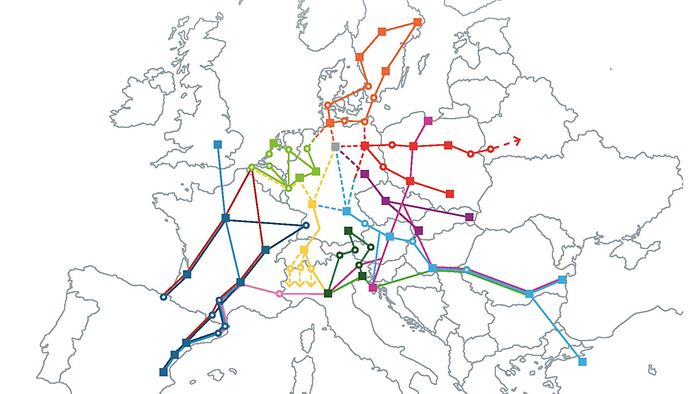 Europäische Netzwerkkarte