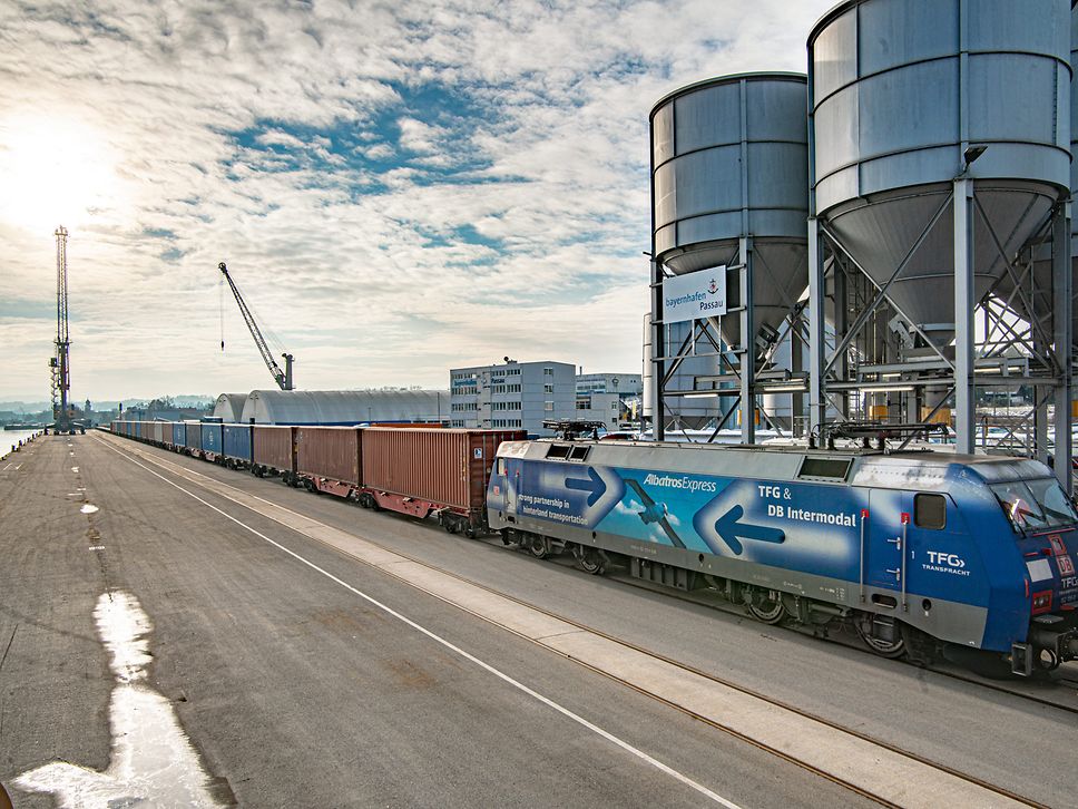 TFG train in port landscape